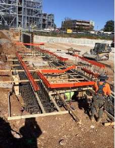 Wooden Trough Rebar Protection