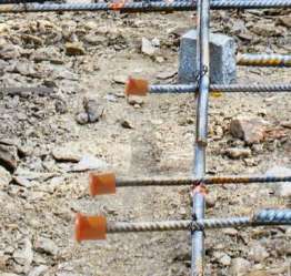 Mushroom caps on vertical rebar